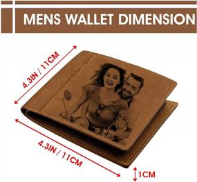 img 1 attached to Custom Engraved Photo Wallets - Perfect Gift For Dad, Husband Or Son!