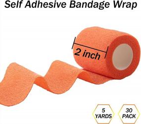 img 3 attached to Self-Adherent Bandage Wrap Set - 30 Rolls Of 2-Inch Self-Adhesive Stretch Tapes For Sprains, Swelling, Wrist And Ankle Support