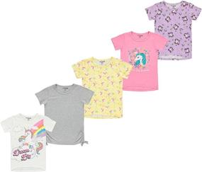 img 4 attached to Just Cute Verbage Printed Cotton Girls' Clothing ~ Active