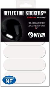 img 4 attached to 🚀 VFLUO - Kit 4 Retro Reflective White Stripes Stickers for Motorcycle Helmet - FR Dimension Approved Stickers - High Visibility, 3M™ Technology - Discreet Design with Maximum Grip