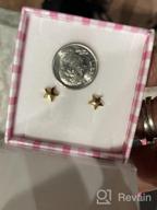 img 1 attached to 6mm Yellow Gold Plated Safety Screw Back Star Earrings for Toddlers and Little Girls - Stylish and Sparkling Kids' Everyday Accessory review by Dawn Williams