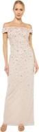 adrianna papell womens shoulder beaded women's clothing at dresses logo