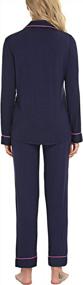 img 3 attached to Cozy Up In Style: ARGCONNER Women'S Button-Down Pajama Set For Comfortable Nightwear