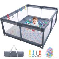 ninibabie baby playpen: portable baby play yard with anti-slip base & soft breathable mesh (50x50inch) - ideal baby play pens for babies and toddlers, featuring safety baby fence and convenient baby gate playpen logo