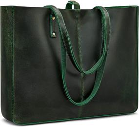 img 4 attached to SZONE Vintage Genuine Shoulder Removable Women's Handbags and Wallets at Totes