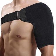 relieve shoulder pain and recover faster with adjustable brace and hot/cold compresses logo