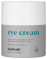 rosehip and hibiscus eye cream by baebody - reduces puffiness, dark circles and improves elasticity, 1.7 oz logo