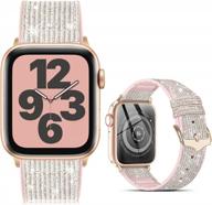compatible with apple watch band 45mm 38mm 40mm 41mm 42mm 44mm, ctybb blingbling sweatproof genuine leather and silicone band for iwatch series 8 7 6 5 4 3 2 1 se ultra,(glitter silver, 45mm 42mm 44mm) logo