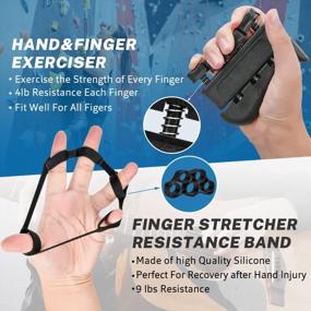 img 1 attached to Gonex Hand Grip Strengthener With Counter, Forearm Trainer Workout Kit (5Pack), Adjustable Resistance Grip Strength Trainer, Finger Exerciser/Stretcher, Grip Ring, Grip Ball For Recovery And Athletes