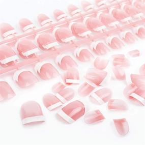img 4 attached to Get Salon-Styled Nails With Yokilly'S Acrylic False Nails Kit – 240 Pieces Of Pink And White Nails Tips Plus Free Nail Stickers, Files, And Stick!
