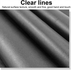img 2 attached to DIY Crafts Made Easy With 1.2Mm Thick Faux Leather Sheets: 52"W X 39"L Synthetic PU Leather Material For Sofa Upholstery, Sewing, And More (Black)