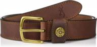 🔫 browning men's slug brown genuine leather logo