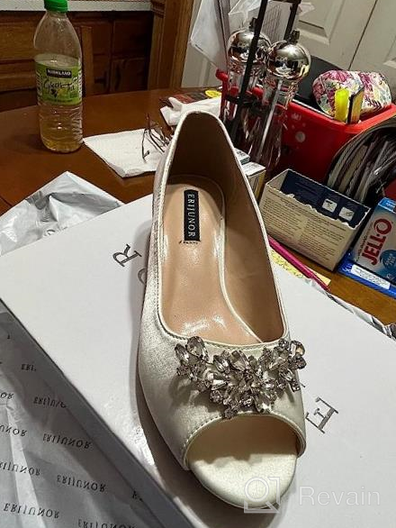 img 1 attached to Sparkle Into Any Occasion With ERIJUNOR'S Women'S Comfortable Low Kitten Heels With Rhinestones: Perfect For Weddings, Parties & More! review by Atheendra Wroblewski