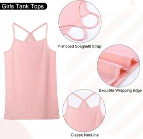 img 2 attached to 5 Pack Girl Dance Tank Tops: Cami Undershirt Sleeveless Spaghetti Strap For Ballet - Cooraby