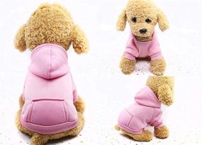 img 1 attached to 🐶 Jecikelon Winter Dog Hoodie Sweatshirts with Pockets | Warm Clothes for Small Dogs | Chihuahua Coat Clothing Puppy Cat Costume (Size Small, Pink)