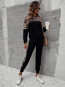 img 1 attached to Floerns Womens Outfits Leopard Sweatshirt Women's Clothing ~ Jumpsuits, Rompers & Overalls