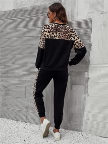 img 3 attached to Floerns Womens Outfits Leopard Sweatshirt Women's Clothing ~ Jumpsuits, Rompers & Overalls