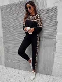 img 2 attached to Floerns Womens Outfits Leopard Sweatshirt Women's Clothing ~ Jumpsuits, Rompers & Overalls