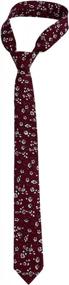 img 3 attached to Обновите свой стиль с помощью мужских узких галстуков из хлопка с цветочным принтом Ayliss