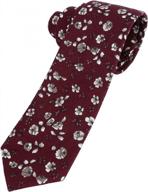 обновите свой стиль с помощью мужских узких галстуков из хлопка с цветочным принтом ayliss логотип