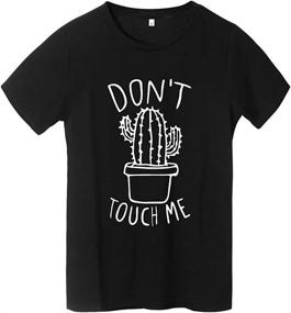 img 4 attached to 🌵 RGOSME Summer Cactus Juniors Girls' Clothing Shirts