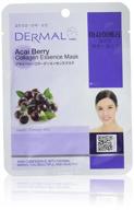 оживите и напитайте свою кожу с помощью dermal acai berry collagen essence тканевая маска для лица - упаковка из 10 для ежедневного ухода за кожей логотип