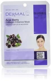 img 4 attached to Revitalize And Nourish Your Skin With DERMAL Acai Berry Collagen Essence Facial Mask Sheet - Pack Of 10 For Daily Skin Treatment Solution