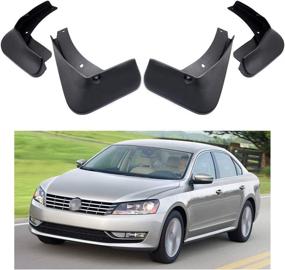 img 4 attached to 🚗 MOERTIFEI Car Mudguard Fender Mud Flaps for VW Passat Sedan 2012-2019 - Splash Guards for Premium Protection