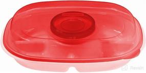 img 1 attached to 🍽️ Clear and Red Rubbermaid 4-Piece Party Platter Value Pack