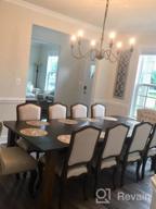 img 1 attached to Rustic Black Chandelier For Farmhouse Style Dining Room And Kitchen Island Lighting review by Brian Price