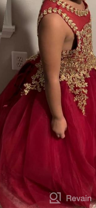 img 1 attached to Burgundy Formal Little Girls' Pageant Dresses - Clothing review by Tiffany Morrison