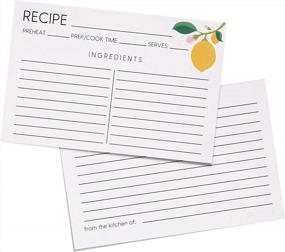 img 4 attached to Set Of 60 Double-Sided 4X6 Recipe Cards For Recipe Book, Box, Tin Or Binder - Perfect For Bridal Shower, Recipe Organization And Lemon-Themed Kitchen Decor - Lemon Zest Design