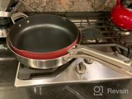 img 1 attached to Ninja CW102RD NeverSticking Premium PossiblePan Set - Including 4-Quart Capacity Pan, Glass Lid, Steamer/Strainer Basket, & Integrated Spatula review by Greg Muin