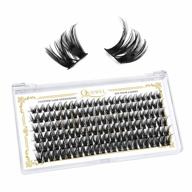 get a natural look with quewel 72 pcs lash clusters for home diy extensions - wide stem, super strong and thin band wispy lashes in mix 10-16mm individual clusters (qukh01-mix10-16mm) логотип
