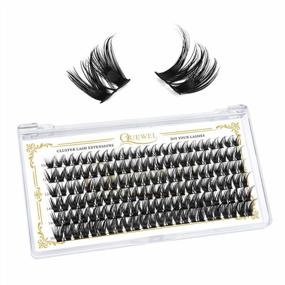 img 4 attached to Get A Natural Look With QUEWEL 72 Pcs Lash Clusters For Home DIY Extensions - Wide Stem, Super Strong And Thin Band Wispy Lashes In Mix 10-16Mm Individual Clusters (QUKH01-MIX10-16Mm)