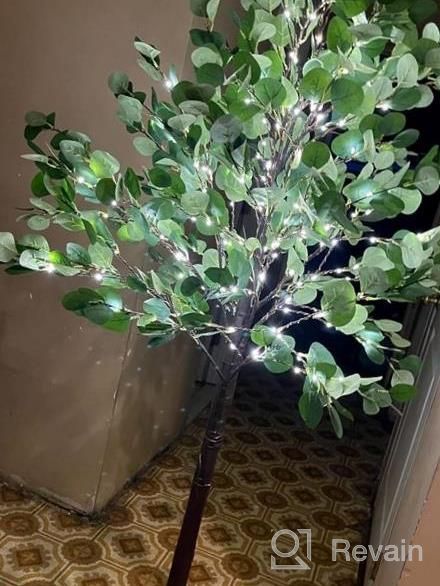 img 1 attached to Bring Elegant Ambiance To Any Space With Lightshare'S 5FT Lighted Eucalyptus Tree: Ideal For Weddings, Holidays, Parties & More! review by Lynn Hans