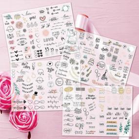 img 3 attached to 230 Pcs Cute Wedding Stickers - Aesthetic Retro Journaling Supplies Kit For Planner, Junk Journals & Scrapbooking
