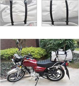 img 2 attached to 🏍️ Ayaport Motorcycle Luggage Straps - Adjustable Pack Stretch Straps (12-42 inches) in Black/Reflective - Ideal for Securing Loads to Motorcycles, Bikes, and More - 4 Pack