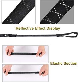 img 1 attached to 🏍️ Ayaport Motorcycle Luggage Straps - Adjustable Pack Stretch Straps (12-42 inches) in Black/Reflective - Ideal for Securing Loads to Motorcycles, Bikes, and More - 4 Pack