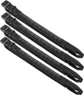 🏍️ ayaport motorcycle luggage straps - adjustable pack stretch straps (12-42 inches) in black/reflective - ideal for securing loads to motorcycles, bikes, and more - 4 pack логотип