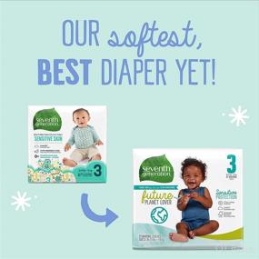 img 2 attached to 👶 Seventh Generation Baby Diapers, Size 3, 155 count: Gentle & Hypoallergenic Diaper Pack for Sensitive Skin