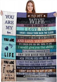 img 4 attached to 🎁 Love-Filled Sentiments: Husband's Anniversary and Birthday Gifts for Wife - I Love You Blanket for Her and Grief Comfort - Flannel Fleece Throws Decorative Bed Blanket 60"x50