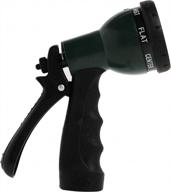 heavy duty 2022 riemex hose nozzle, 8 adjustable watering patterns for garden hose, lawn & car wash - high pressure spray nozzle (1, black) logo