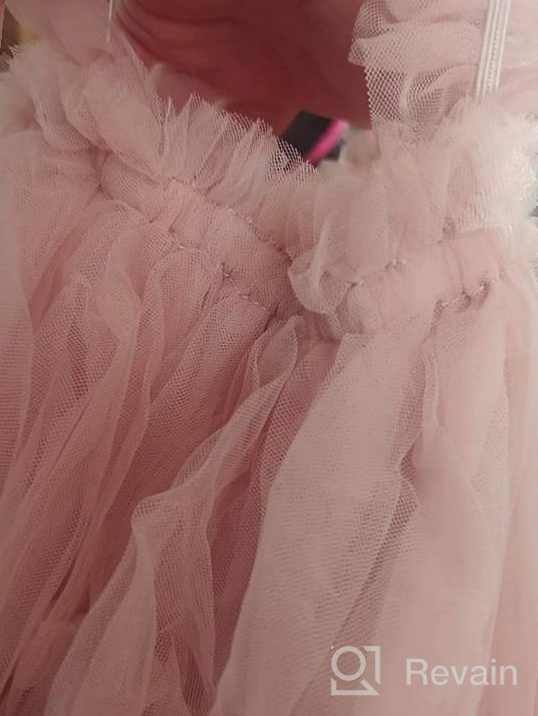 img 1 attached to Baby Girl Tutu Tulle Dress With Flower Headband For Wedding Birthday Parties review by Robb Fillmore