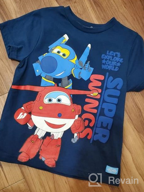 img 1 attached to Super Wings Jett and Jerome T-Shirt for Boys: Fun and Stylish Aviation Inspired Clothing review by Carlos Krueger