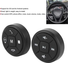 img 3 attached to 🔊 Aramox Steering Wheel Button: Versatile Metal + ABS Control Switch for iOS/Android - Enhance Radio, Volume, GPS and Bluetooth