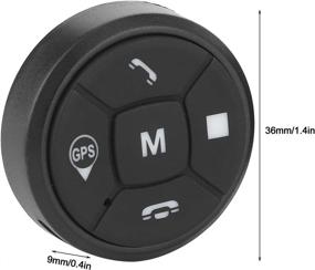 img 2 attached to 🔊 Aramox Steering Wheel Button: Versatile Metal + ABS Control Switch for iOS/Android - Enhance Radio, Volume, GPS and Bluetooth