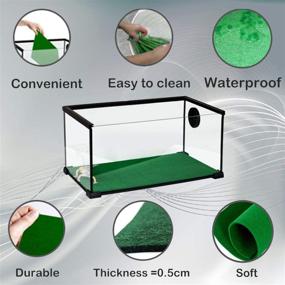 img 3 attached to 🦎 HERCOCCI Reptile Carpet: Premium Terrarium Bedding & Cage Mat for Reptiles - Ideal Supplies for Bearded Dragon, Lizard, Tortoise, Gecko, Snake