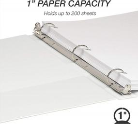 img 3 attached to White Samsill Value Binder, 1 Inch Capacity (11307) - Optimize Your Organization