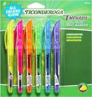 ticonderoga emphasis highlighter - pocket style for effortless highlighting logo